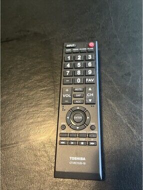 Toshiba CT-RC1US-18 Remote Control Black TV Replacement